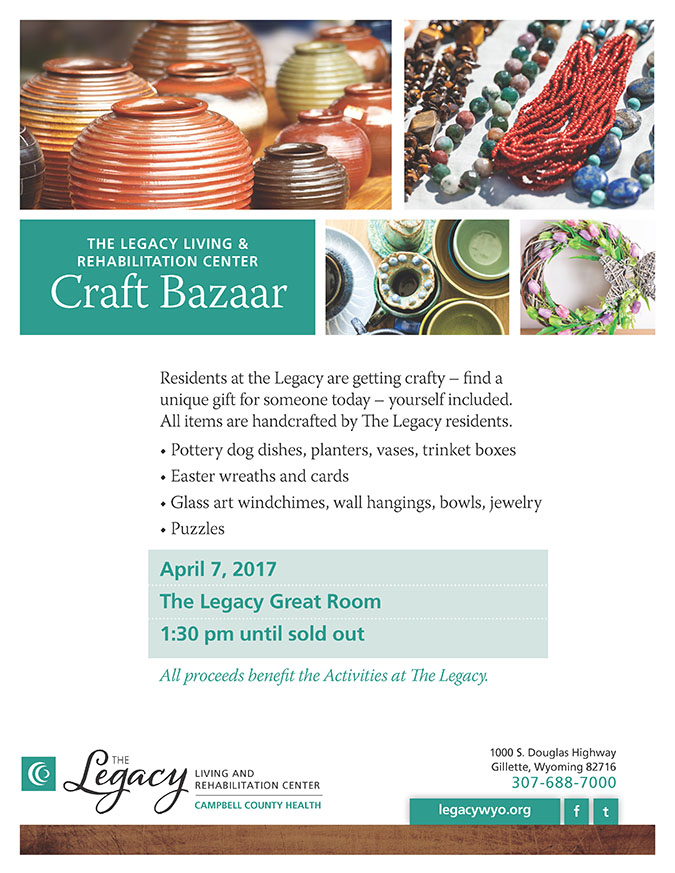 The Legacy hosts resident Craft Bazaar in April