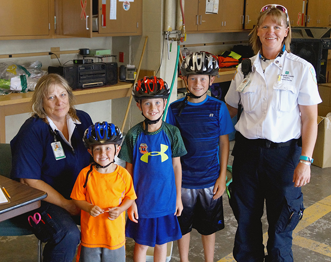 Safe Kids Campbell County bike helmets