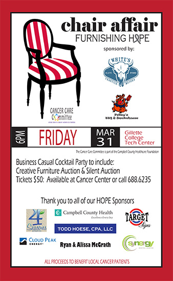 Campbell County Healthcare Foundation Chair Affair in Gillette, Wyoming