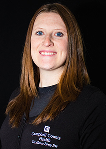Brittany Johnson, DPT, is a physical therapist that sees patients at CCH Rehabilitation Services at 508 Stocktrail Avenue in Gillette, Wyoming. 