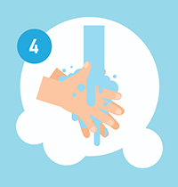 Rinse your hands well under clean, running water.